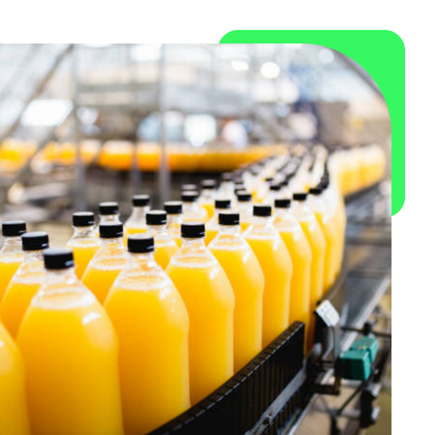 This factory specializes in the production of juices and beverages