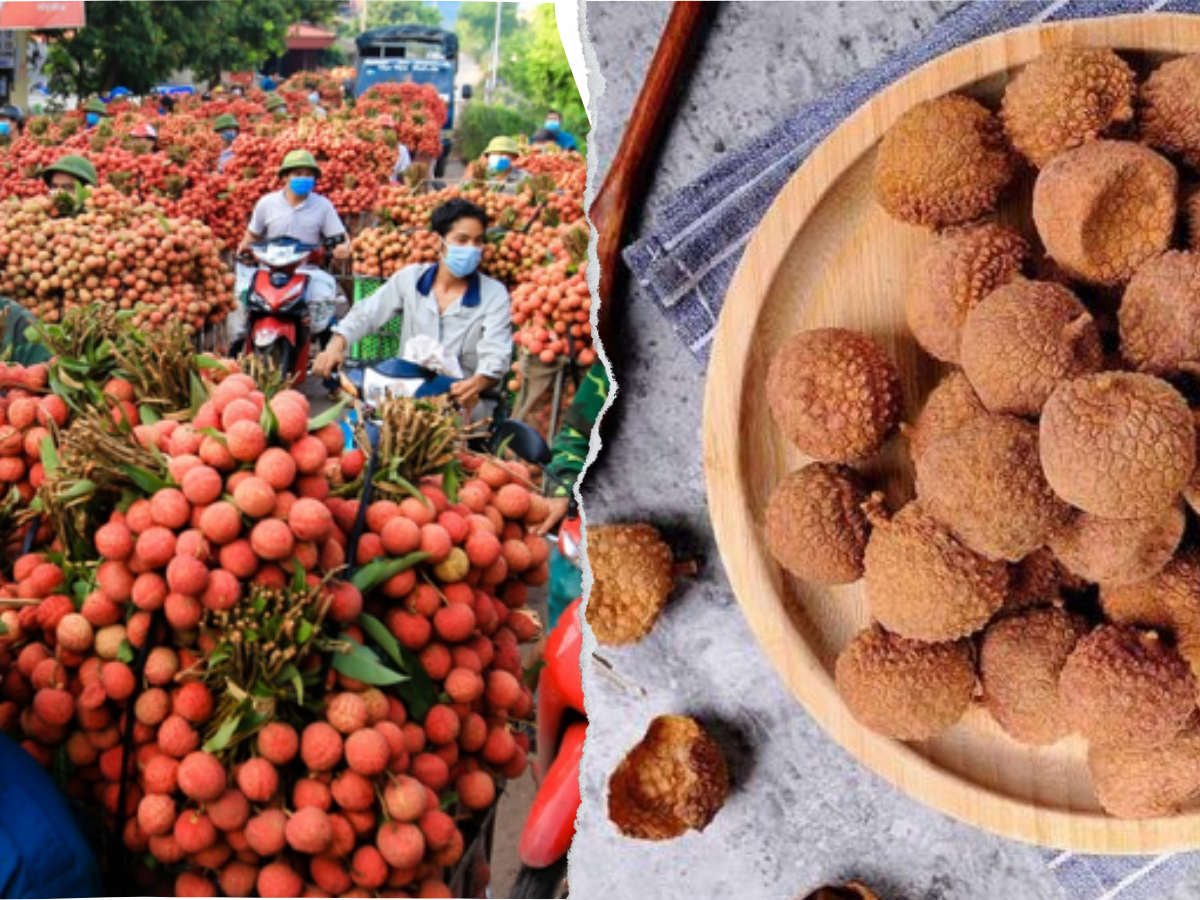 Dried lychee in Vietnam
